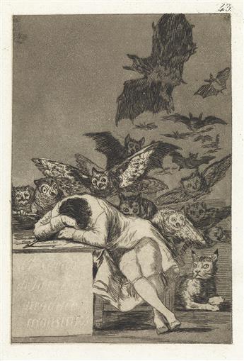 FRANCISCO JOSÉ DE GOYA Collection of 20 aqautints with etching from Los Caprichos.